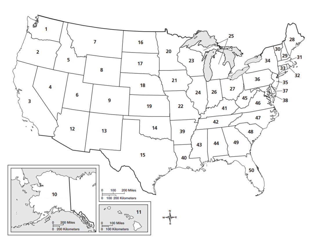 50 States Capitals Quiz 8th Grade Ss Repository